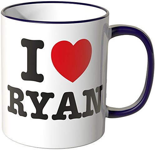 WANDKINGS® Tasse, Spruch: I Love Ryan - LILA