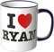 WANDKINGS® Tasse, Spruch: I Love Ryan - LILA