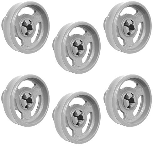 Baumatic Genuine Lower Basket Wheels & Axles BDW45 BDI652 BDI631 Dishwasher (Pack of 6)