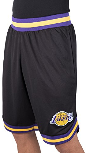Ultra Game Men's Active Knit Training NBA Herren Woven Team Logo Poly Mesh Basketball Shorts, Schwarz, Medium