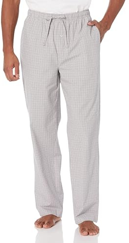 Amazon Essentials Herren Schlafanzughose Pyjamahose Lang Baumwolle Gerade Passform Elastischer Bund