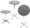 Mojawo Klappbarer Bistro Stehtisch Aluminium Bistrotisch Terrassentisch Ø60cm höhenverstellbar H70/110cm Silber rund Balkontisch Gartentisch Bistrotisch