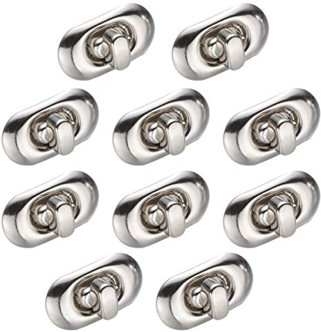 HEALIFTY 10er Set Leder Geldbeutel Verschluss Metallschließe Handwerk Zubehör in Silber für Brieftaschen und Portemonnaies
