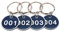 NanTun Schlüsselanhänger, Aluminiumlegierung, Metall, nummeriert, 50 Stück 1 to 50 blau