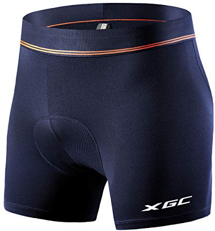 Herren Radunterhose Radsportshorts Fahrradhosen mit elastische atmungsaktive 4D Gel Sitzpolster mit Einer hohen Dichte (Blue, XXL)