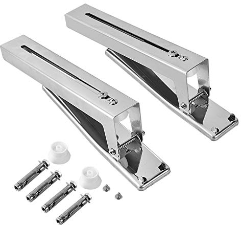 MAGT Soporte para Horno de microondas, 2Pcs Rejilla de Horno de microondas de Acero Inoxidable Rejilla Robusta y Plegable Marco de Soporte para Horno de microondas montado en la Pared