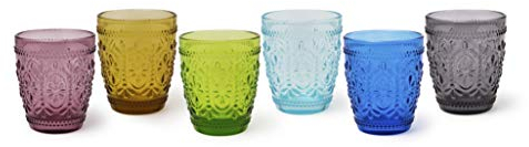 Excelsa 64347 Vinci Set mit 6 Wassergläsern, Glas, grau