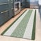 renoazul® Anti Slip Heavy Duty Waterproof Hall Runner Rug, 80 x 300 cm Non-Slip Large Rugs with Strong Gel Backing Long Runner Rug for Hallway, Kitchen and Bedroom (Gel Back Nada Rug - Green)