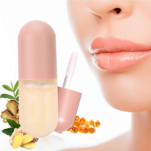 Sonew Lip Plumper, Lippenpflege Serum mit Volumeneffekt, Praller Lipgloss zum Elastizität Hinzufügen, Reduzieren Sie Feine Linien, Volle Sexy Lippen Fördern