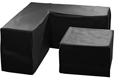 KCT Outdoor Protective Weatherproof Cover for Garden Patio Furniture Extra Large L Shape and Medium Square