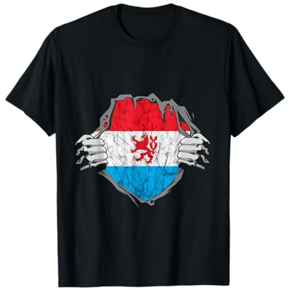 Luxemburg Truhe Luxemburg Flagge Letzebuerg Pride Roots T-Shirt