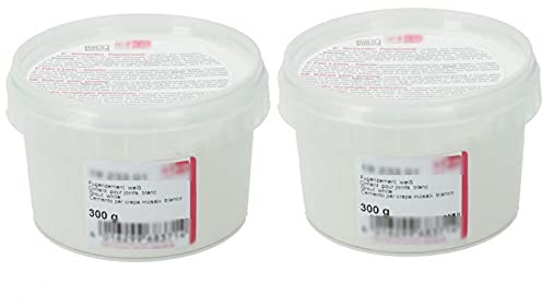 Artif Lot de 600g Ciment Blanc pour Joints de mosaïc, 2X Pots de 300 g, Poudre à Joints carrelage, mosaique