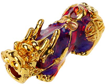 Yushu - Amulette Chinoise Pixiu Avec Détection de la Température, Porte-Bonheur Avec Perles, Fabrication de Bijoux, Statue Pour la Chance et le Bonheur, Cadeau Feng Shui
