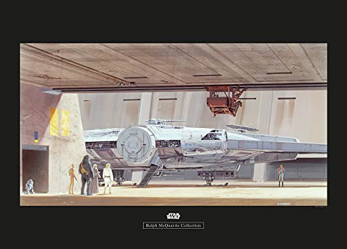 Komar Star Wars Classic RMQ Mos Eisley Hangar - Größe: 70 x 50 cm, Wandbild, Poster, Kunstdruck (ohne Rahmen)
