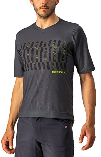 CASTELLI 4522008-030 Trail TECH Tee Sweatshirt Men's Dunkelgrau/schwarz-elektrischer Kalk XL