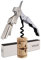 VINAK - Tire-bouchon professionnel ECO, couteau de sommelier en acier inoxydable avec double support articulé + ouvre-bouteille + couteau coupe-capsule et spirale revêtue de téflon (Blanc)