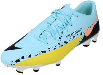 NIKE DA4433-407 Phantom GT2 Academy MG Sneaker Adult Glacier Ice/Black-Yellow Strike 42