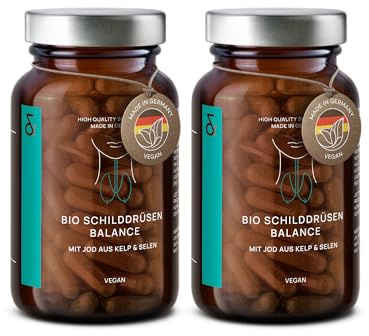 CLAV® Bio Schilddrüsen Balance, Jod Selen Komplex, 120 Vegane Kapseln
