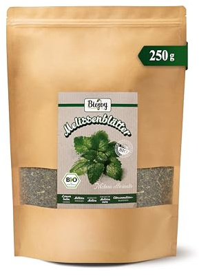 Biojoy BIO-Melissenblätter, getrocknet und geschnitten, Melissentee, 250 g | Melisse, Kräutertee lose, Melissa officinalis L.