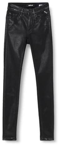 Replay Damen Jeans Luzien Skinny-Fit, Black 098 (Schwarz), 24W / 30L
