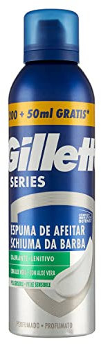 Gillette Serie Beruhigender Rasierschaum mit Aloe Vera für Herrenrasierer, 250 ml