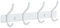 QNIIAED Door Hooks,Multipurpose Stainless Steel Coat Hooks Wall Mounted Screw in Modern Metal Heavy Duty Coat Rack Row of Hooks Hanger Towel Robe Clothes Hat Hook for Bathroom Bedrooms （White