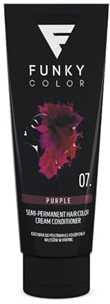FUNKY COLOR PURPLE 07, Semipermanent Haarfärbung, Semipermanent Hair color. (28 Farben).
