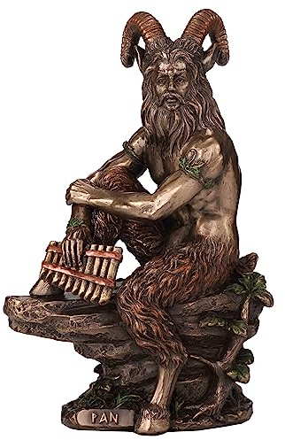 Veronese Design 6 1/8 Pan The Greek God of The Wild Resin Statue Cold Cast Bronze Finish