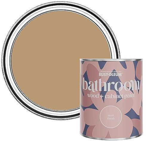 Rust-Oleum Orange Moisture Resistant Bathroom Wood and Cabinet Paint in Matt Finish - Fired Clay 750ml