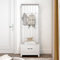 Galano Limestone Hallway Unit - Entryway Bench with Coat Rack - Storage Cabinet with Bench & Coat Rack (White)