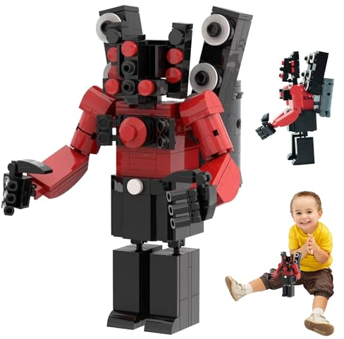 YISKY Toilet Titan Building Blocks, Toilet Building Blocks Set, Titan Speakerman Upgraded, Toilet Minifiguren, Titan Speaker Man Building Blocks Toys für Jungen und Mädchen