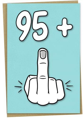 Geburtstagskarte 96 Geburtstag 95 + 1 Lustige Geburtstagskarte für 96 Jahre alte Frauen oder Männer A5