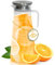 Crystal Clear Plastic Pitcher with Stainless Steel Lid - 1.8 Liter Capacity, Slim Design, Perfect for Serving Cold Beverages