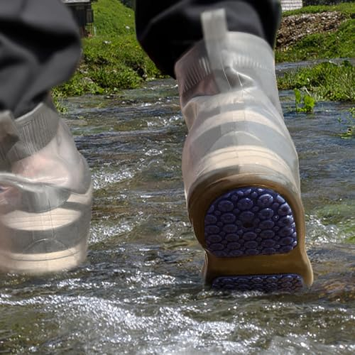 Schuhüberzieher Wasserdicht Überzieher Schuhe Regen - Regenschutz Regenüberzieher Schuhe Silikon Überschuhe Mehrweg für Fahrrad Motorrad Galoschen für Damen und Herren Wandern Spaziergang L
