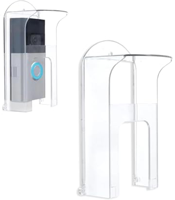 TEKCAM Transparenter Türklingel-Regenschutz, Wetterschutz, wasserdicht, Schutzschild, kompatibel mit Ring 1/2/3/4/2020/Pro/Pro 2/kabelgebundene Video-Türklingeln