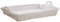 WANDERLUST DECO Bandeja de Mimbre Lacado Blanco con Forro 65x50x9