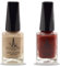 (2Pcs Set) Henna Infused Halal Nail Polish Water Permeable Nail Polish Wudhu and Vegan Friendly Long lasting Shiny Nail polish (Rose Gold + Garnet)