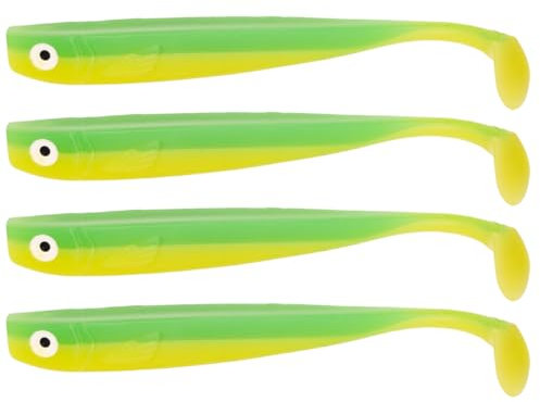 Zanderbait 16cm Reaktor, Angelköder, Kunstköder, Zanderbait, Zanderköder, Softbait, Gummifisch, Gummiköder, Lieferumfang 4 Stück.
