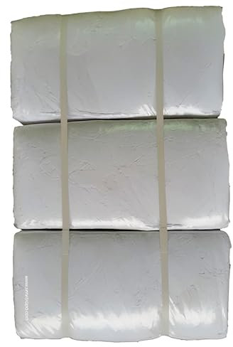 Bricoloco Trapo 100% algodón de Color Blanco en Tejido de sábana para Cocina, secar Coche, talleres, Industrias. Paños con Capacidad de absorción y Limpieza Extra (2, Kilogramos)