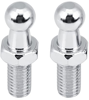 2 Stück Auto-Eisen-Kugelstehbolzen M8, Hohe Zuverlässigkeit, Rostfrei, Einfache Befestigung, Original-Standard mit 2 Kugelstehbolzen für Gasdruckfedern, Kugelförmige Motorhaube