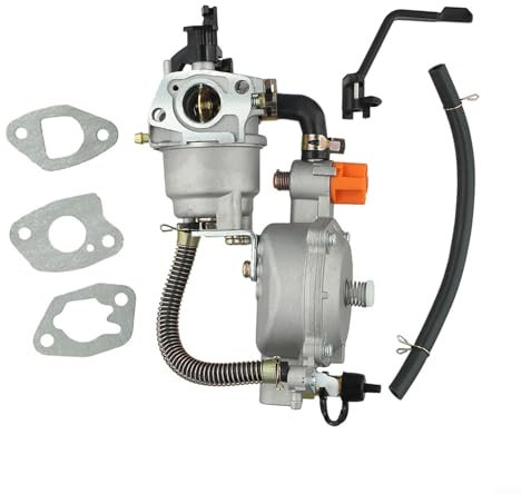 snowchecking LPG168 Gasoline Generator Dual Fuel Carburetor Kit for champion 100153 100165 100296 Generator, Gasoline Engine Power Tool Accessories With Carburetor Tube 3KW 168F 170F 6.5