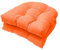 FYHTC 2 Stück Sitzkissen in 48x48cm, Bequeme Sitzkissen U-förmiges Kissen Sofa Rattan Stuhlkissen für Korbstuhl Sitz Terrassenmöbel Esszimmerstuhl Pad(Orange)