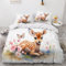 SK-YBB Bambi Bettwäsche 135x200 Bettwäsche-Sets 3D Druck REH Kinder Bettbezug 135x200 mit 2 Kissenbezüge 80 * 80 Reißverschluss