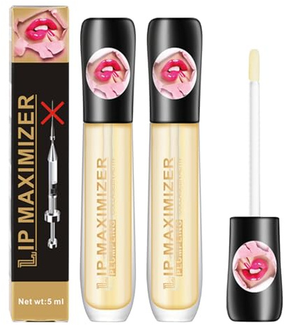 Rostblant 2pc Lip Plumping Oil, Long Lasting Lip Plumper Oil, Feuchtigkeitsspendendes Lippenöl, Lip Volumizer Lippenvergrößerung, Lip Plumping Serum Instant Lip Filler, Getöntes Lippenöl