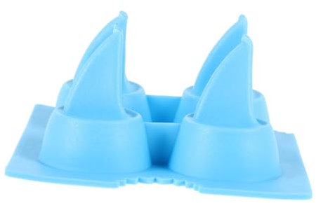 Eiswürfelform in Haifischflossenform für 4 Eiswürfel aus Food Grade