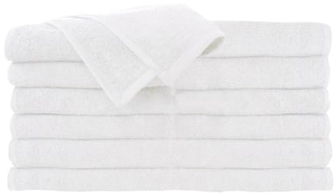 ForPro Premium 100% Cotton All-Purpose Towels, White, Extra Soft Multi-Purpose Salon, Spa, Hotel, and Gym Towel, 16” W x 27” L, 12-Count