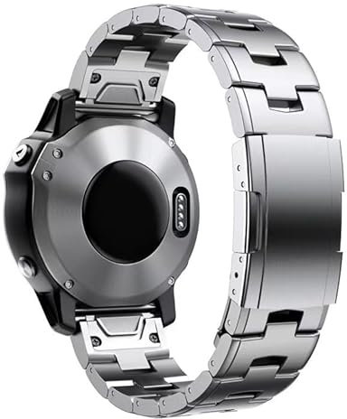 synsing Cinturino in titanio da 26 mm con chiusura rapida, compatibile con Fenix 8 51 mm/Enduro 3 51 mm/7X Pro/6X Pro, 22 mm in metallo da 22 mm, compatibile con Fenix 8 47 mm/E 47 mm/7/6 Pro/5