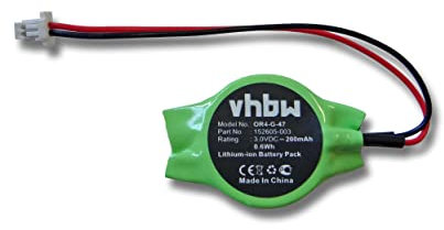 vhbw Batería BIOS Compatible con HP Compaq EVO NX6110, NC8230, NC8000, NC6220, NX6000, NW8240, NW8220 Ordenadores notebooks (200 mAh, 3 V, Li-Ion)