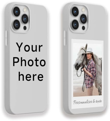 DCPPCY Personalisierte Handyhülle mit Foto Text für iPhone 13, Handyhülle Selbst Gestalten mit Mehreren Bild Text, TPU Stoßfest Hülle Personalisierte Foto Hüll für Familie (Mehrfarbig)