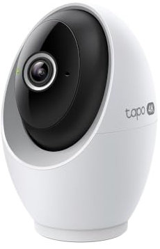 Tapo C260 4K 8MP Telecamera WiFi Interno, Rilevazione e Notifiche Smart AI, Riconoscimento Facciale, Visione Notturna Migliorata, Compatibile con Alexa, Modalità Avanzata di Privacy, Block Zones